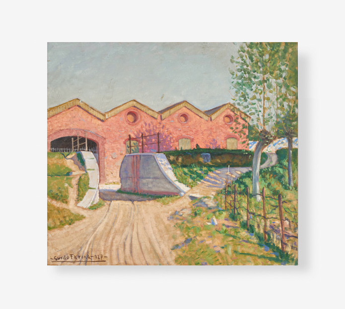 GUIDO-FARINA_OLIO-SU-TAVOLA_1927_LE-OFFICINE-LUNGO-LA-DIGA-56X50-1